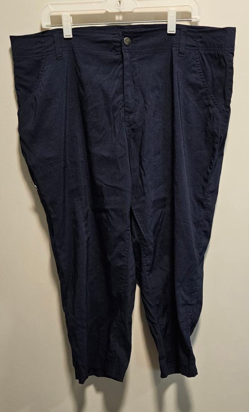 Khombu Capris Womens XXL Blue Hiking Travel Outdoor Nylon Blend Trek Pants
